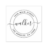 独自のラウンド差出人住所 セルフインキングスタンプ (デザイン)