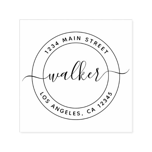 独自のラウンド差出人住所 セルフインキングスタンプ (デザイン)