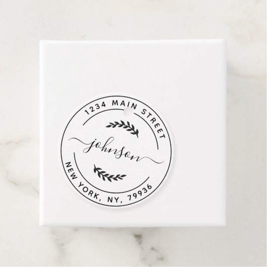 独自のラウンド差出人住所 フェイバータグ (インサイチュ)