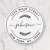 独自のラウンド差出人住所 フェイバータグ (正面)