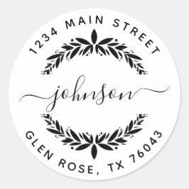 独自のラウンド差出人住所 ラウンドシール