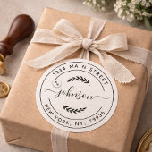 独自のラウンド差出人住所 ラウンドシール