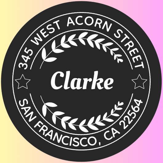 独自のラウンド差出人住所 ラウンドシール