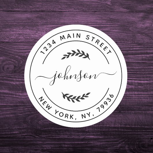 独自のラウンド差出人住所 ラウンドシール