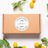 独自のラウンド差出人住所 ラウンドシール