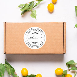 独自のラウンド差出人住所 ラウンドシール