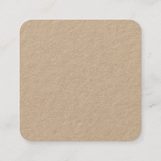 独自のラウンドQRコードスキャンミニマルシンプル スクエア名刺 (裏面)