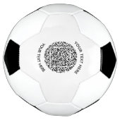 独自のラウンドQRコード文字スキャンのミニマル追加 サッカーボール (回転)