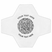 独自のラウンドQRコード文字スキャンのミニマル追加 サッカーボール (フラット)