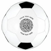 独自のラウンドQRコード文字スキャンのミニマル追加 サッカーボール (正面)