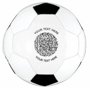独自のラウンドQRコード文字スキャンのミニマル追加 サッカーボール