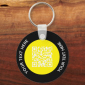 独自のラウンドQRコード文字スキャンの追加ミニマル キーホルダー (裏面)