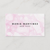 独自のラグジュアリーブティックピンクマーブルを作成 名刺 (正面)