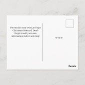 独自のラスベガスのクリスマスポストカードをパーソナライズ ポストカード (裏面)