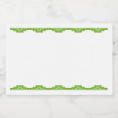 独自のラベルを作成：白とライムのアールデコ スパークリングワインラベル (シングルラベル)