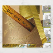 独自のラム予約ラベル金ゴールドをカスタマイズする リキュールボトルラベル (シングルラベル)