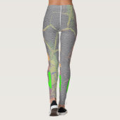 独自のラヴィーレッドゴールデングリーンラスタ色を作成 レギンス (裏面)