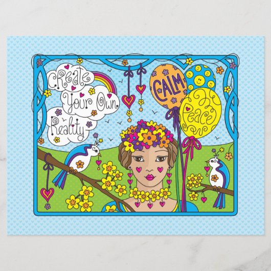 独自のリアリティを作成_フラット紙シート11"x8.5" (正面)