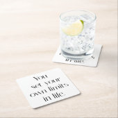 独自のリミット紙コースター スクエアペーパーコースター (インサイチュ)