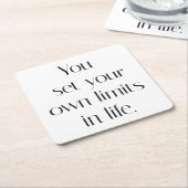 独自のリミット紙コースター スクエアペーパーコースター (アングル)