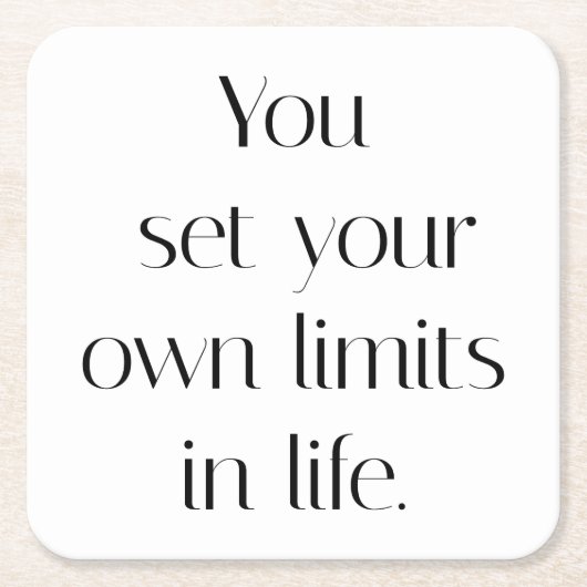 独自のリミット紙コースター スクエアペーパーコースター (正面)