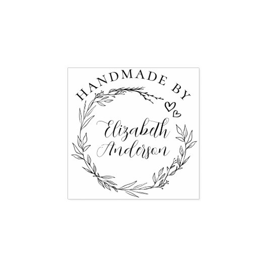 独自のリースとスクリプトを名前で手作りする ラバースタンプ (インプリント)