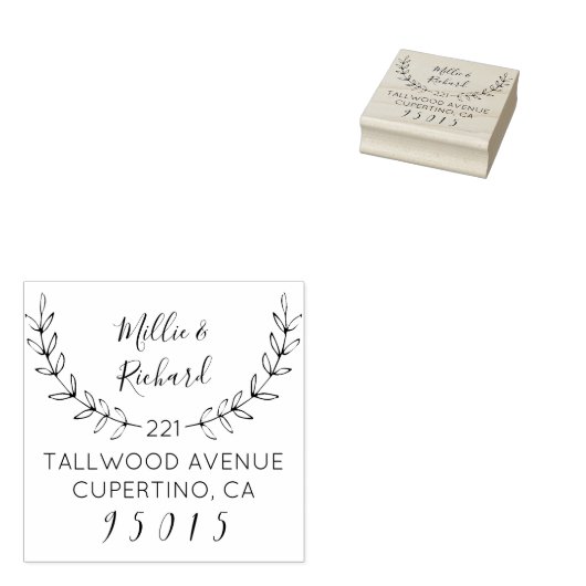 独自のリース名とスクリプト名の差出人住所 ラバースタンプ (押印)