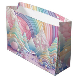 独自のレインボーキャンディクリスマスツリーを作成 ラージペーパーバッグ