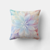 独自のレインボークリスマスポインセチアを作成 クッション (裏面)