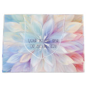 独自のレインボークリスマスポインセチアを作成 ラージペーパーバッグ (正面)