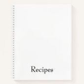 独自のレシピのパーソナライズされた作成 ノートブック (正面)