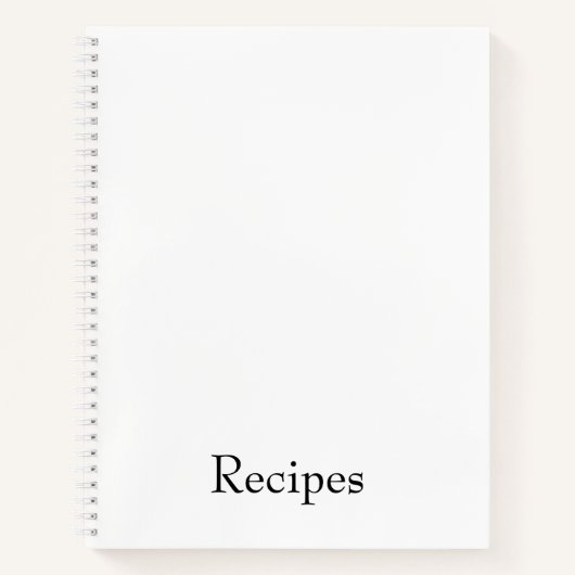 独自のレシピのパーソナライズされた作成 ノートブック (正面)