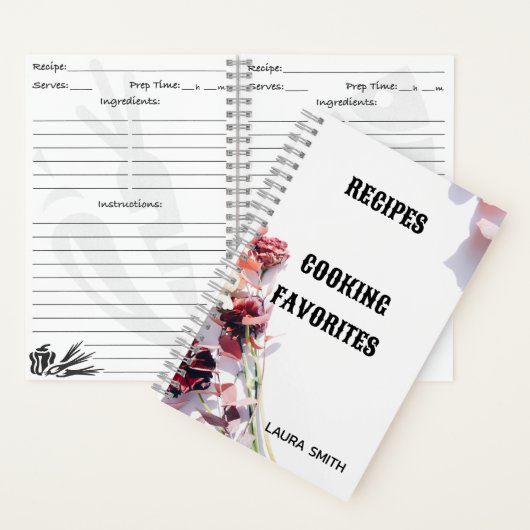 独自のレシピオーガナイザーカスタムフローラの作成 ノートブック (内側)