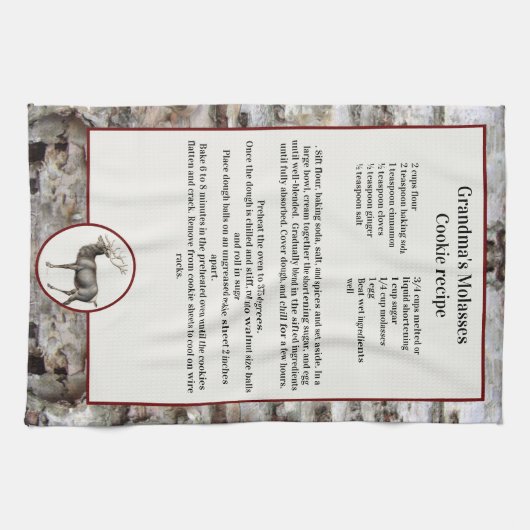 独自のレシピキープサートインディアディアーを作成 キッチンタオル (横)