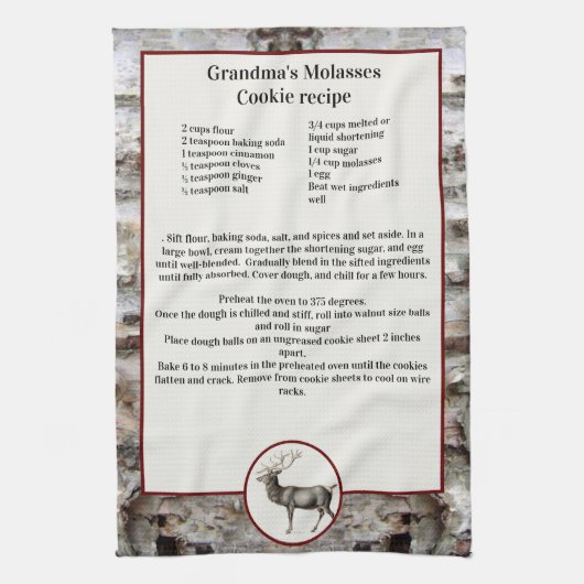 独自のレシピキープサートインディアディアーを作成 キッチンタオル (縦)