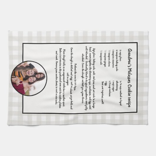 独自のレシピキープサーブバッファローを作成 キッチンタオル (横)