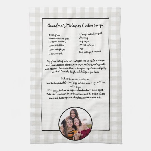 独自のレシピキープサーブバッファローを作成 キッチンタオル (縦)