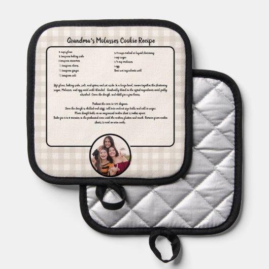 独自のレシピキープサーブバッファローを作成 鍋敷き (正面/裏面)