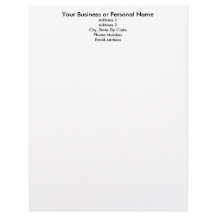 独自のレターヘッド、レターヘッドテンプレート