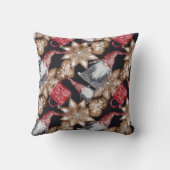 独自のレッド&金ゴールドハイゲクッキー&ココアを作成 クッション (裏面)