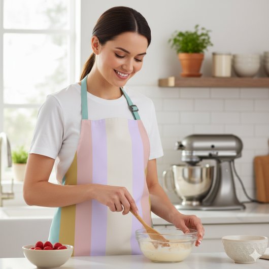 独自のレトロをカスタム作成ストライプRainbow エプロン