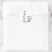 独自のレトロカウボーイギフトを作成 ラウンドシール (バッグ)