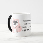 独自のレトロキツネオレンジ色のクリスマスを作成 モーフィングマグカップ (正面左)