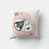 独自のレトロクリスマスベルオレンジを作成 クッション (裏面)