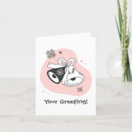 独自のレトロクリスマスベルオレンジを作成 シーズンカード