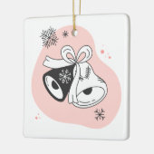 独自のレトロクリスマスベルオレンジを作成 セラミックオーナメント (左)