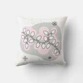 独自のレトロストリングライトクリスマスを作成 クッション (裏面)