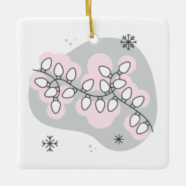 独自のレトロストリングライトクリスマスを作成 セラミックオーナメント