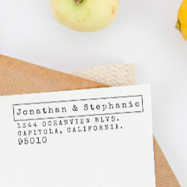 独自のレトロタイプライター差出人住所の作成 セルフインキングスタンプ