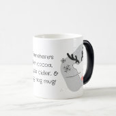 独自のレトロトナカイ銀のクリスマスを作成 モーフィングマグカップ (正面右)